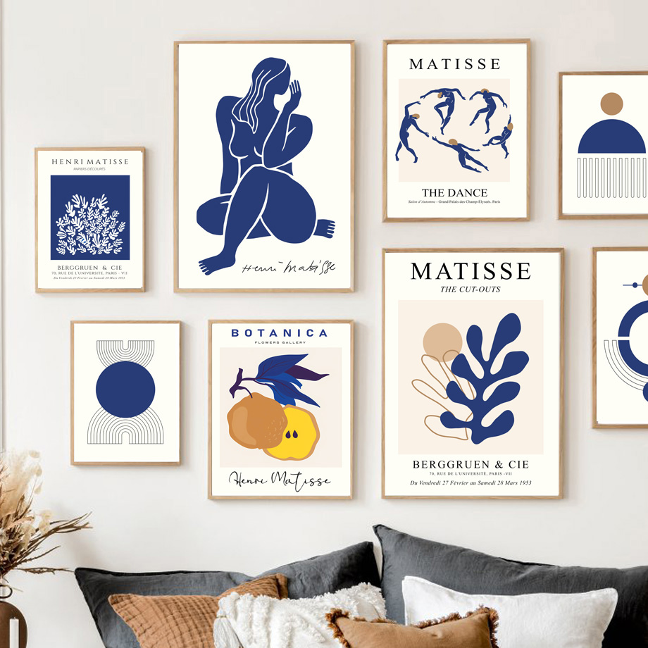 Photography Geometry - Abstract Matisse Woman Coral Geometric Gallery