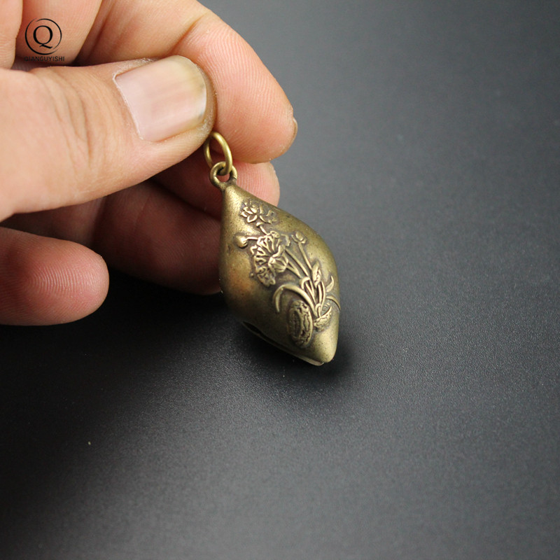 Photography Rules - Brass Flowers Beautiful Bell Pendant for