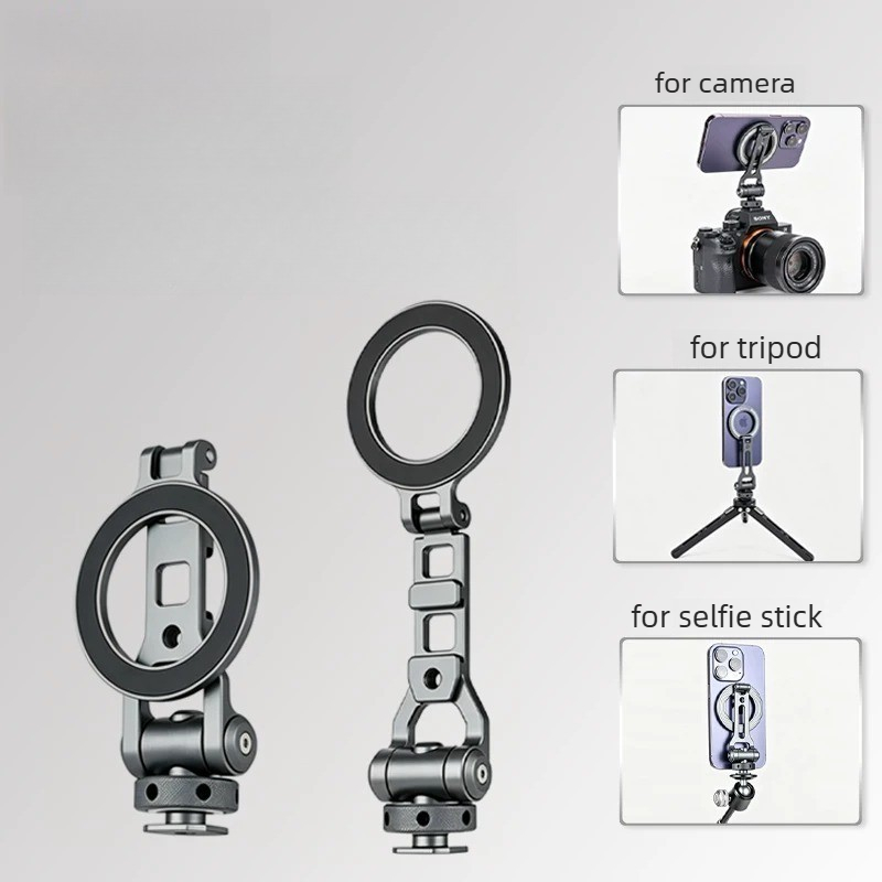 Camera Cold Shoe - Magnetic Phone Mount With Cold‑Shoe Base