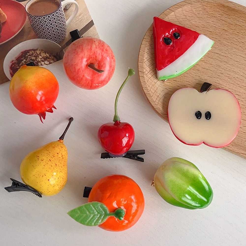 Photography Simulator - Personality Cherry Simulation Fruit Hairpin Lemon