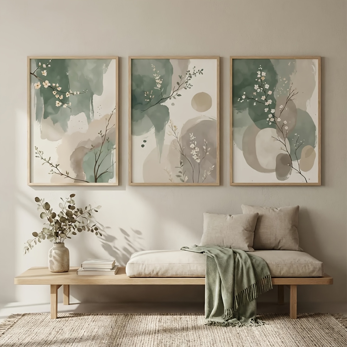 3pcs Japanese-Style Plant Canv - Photography Types ulasan dan harga
