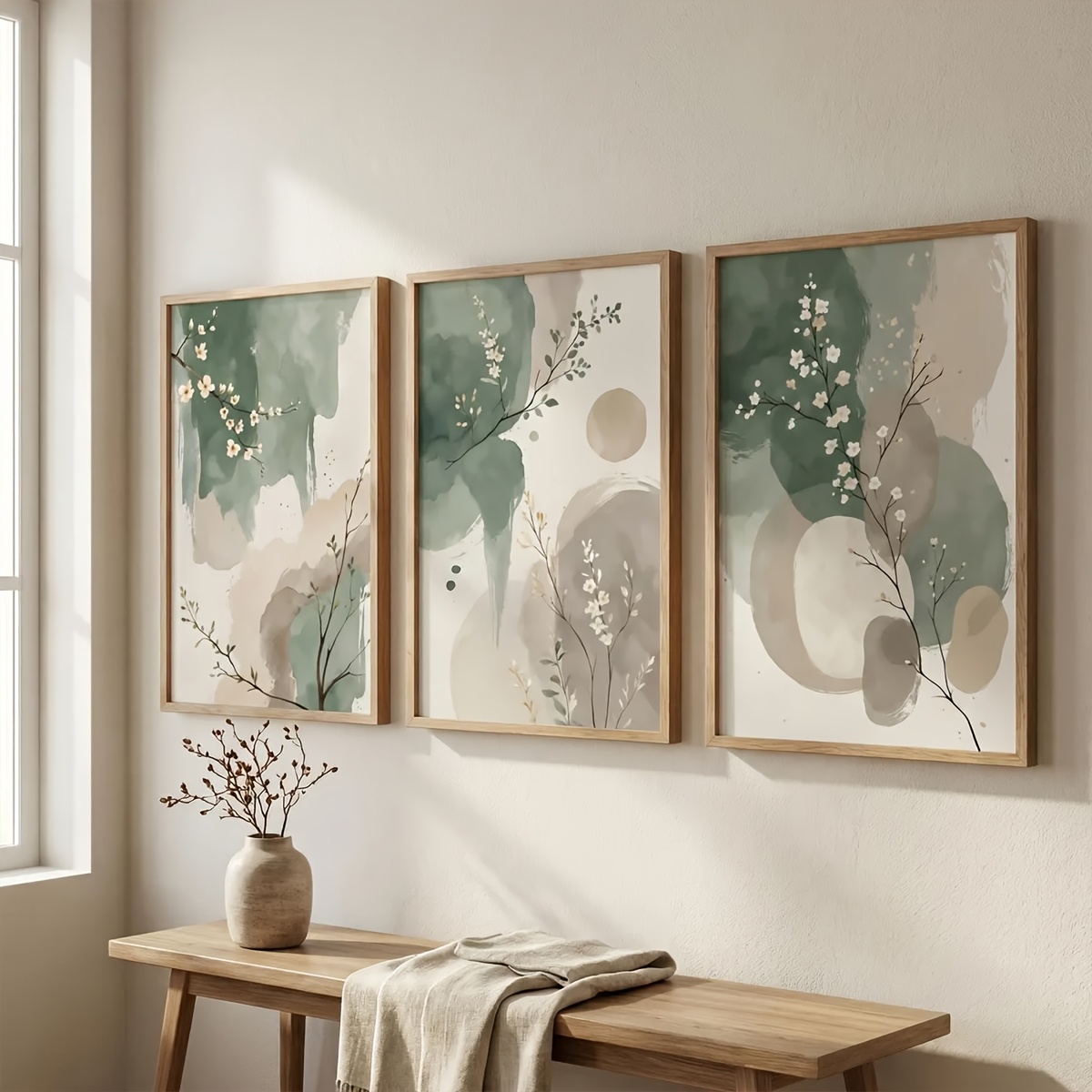 3pcs Japanese-Style Plant Canv - Photography Types ulasan dan harga