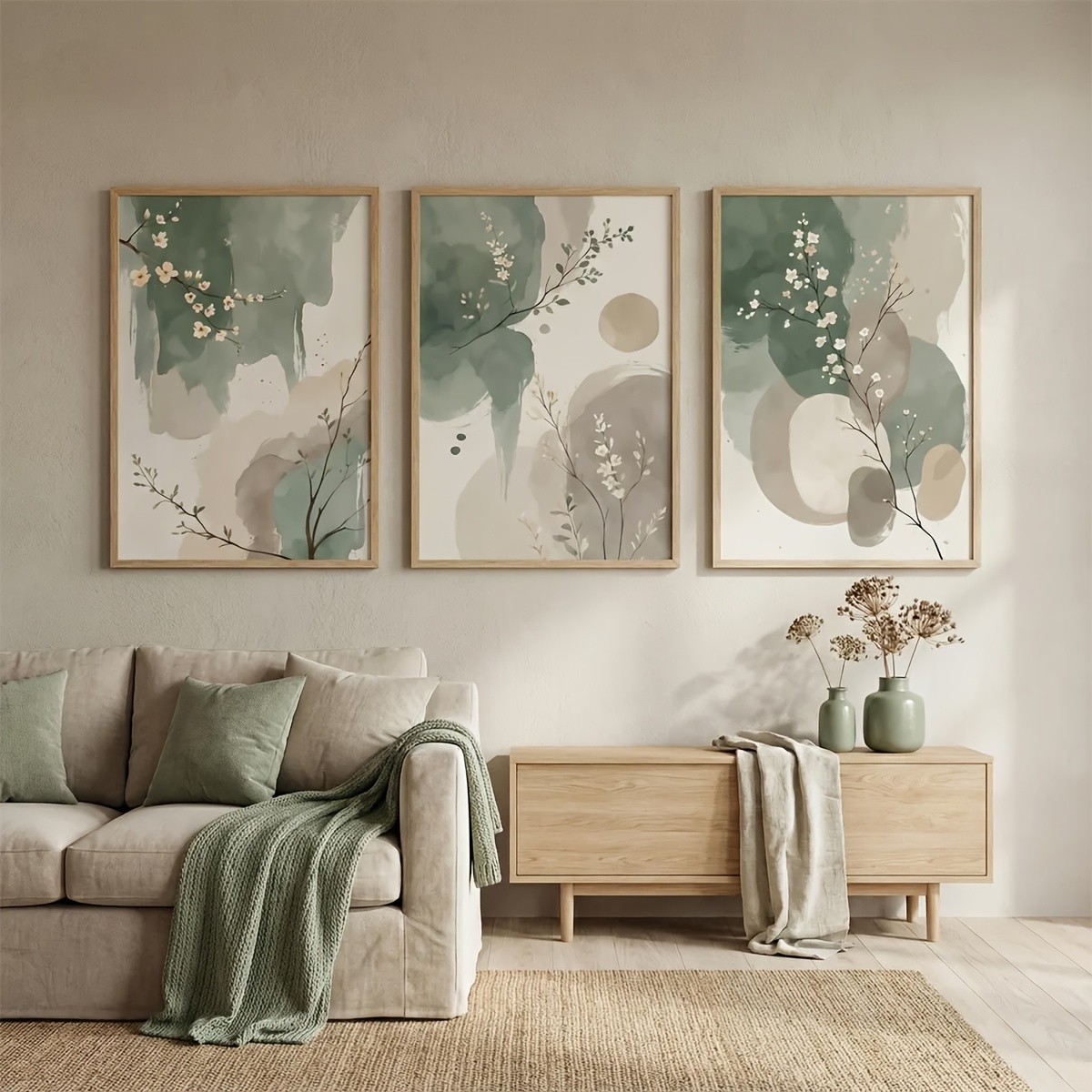 3pcs Japanese-Style Plant Canv - Photography Types ulasan dan harga