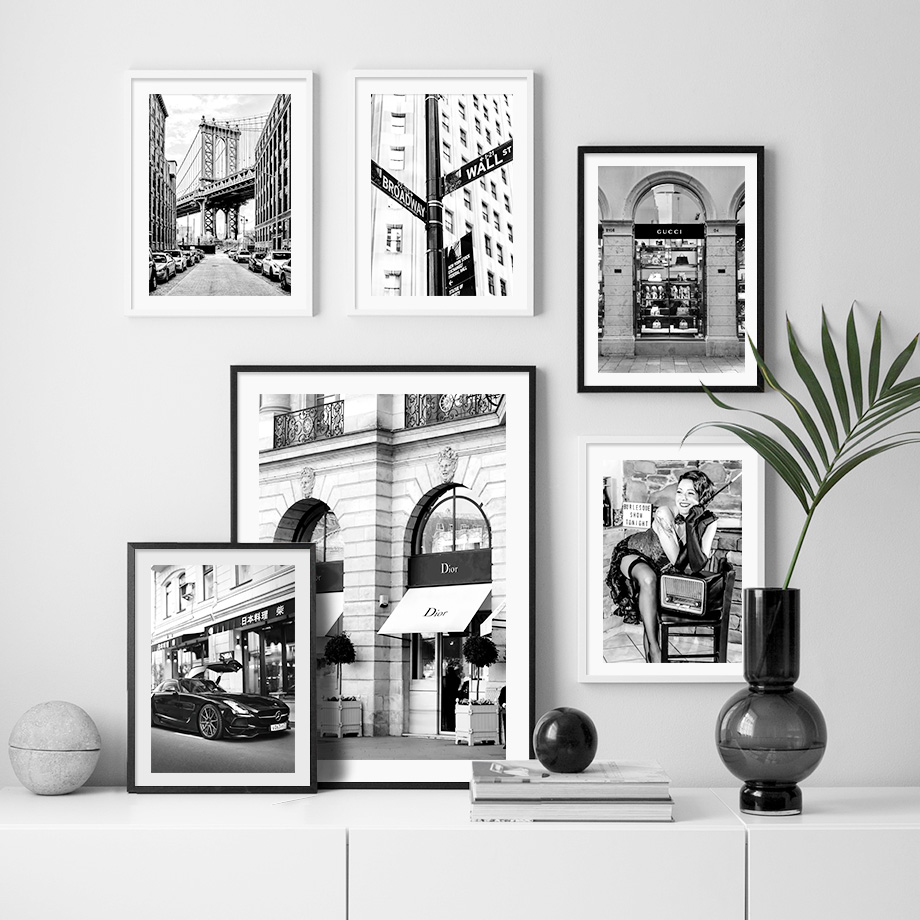 Paris Fashion Girl Luxury Stor - Photography Black And White ulasan dan harga