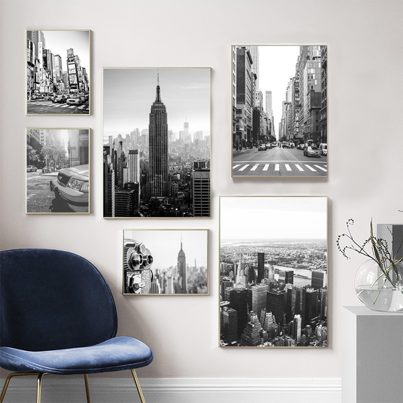 1pc frameless Canvas painting  - Photography Black And White ulasan dan harga
