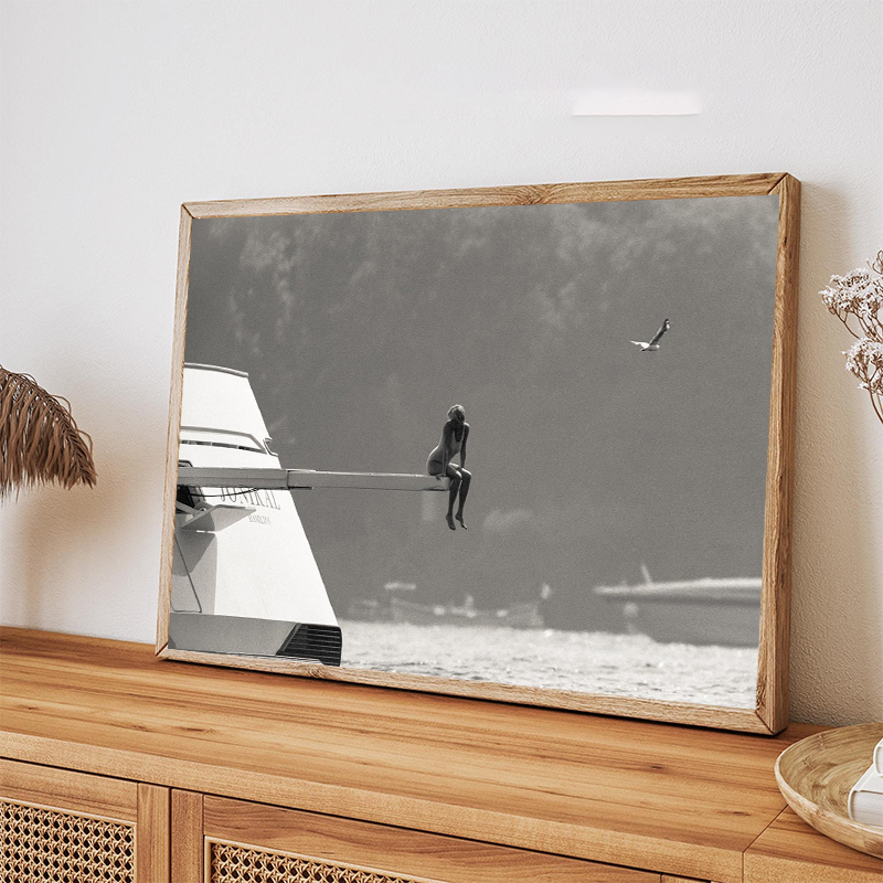 1pc frameless Canvas Painting  - Photography Black And White ulasan dan harga