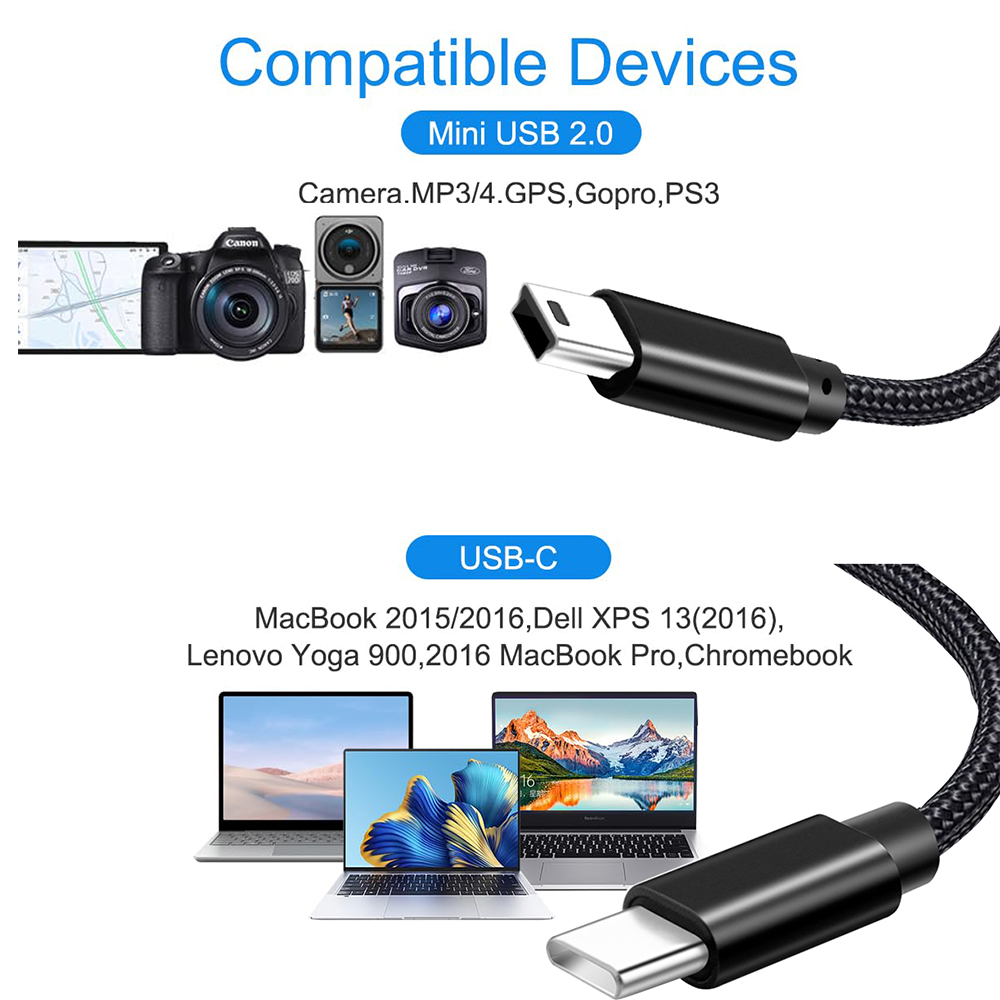 Type C to Mini USB Cable Ultra - Photograph Mp3 ulasan dan harga