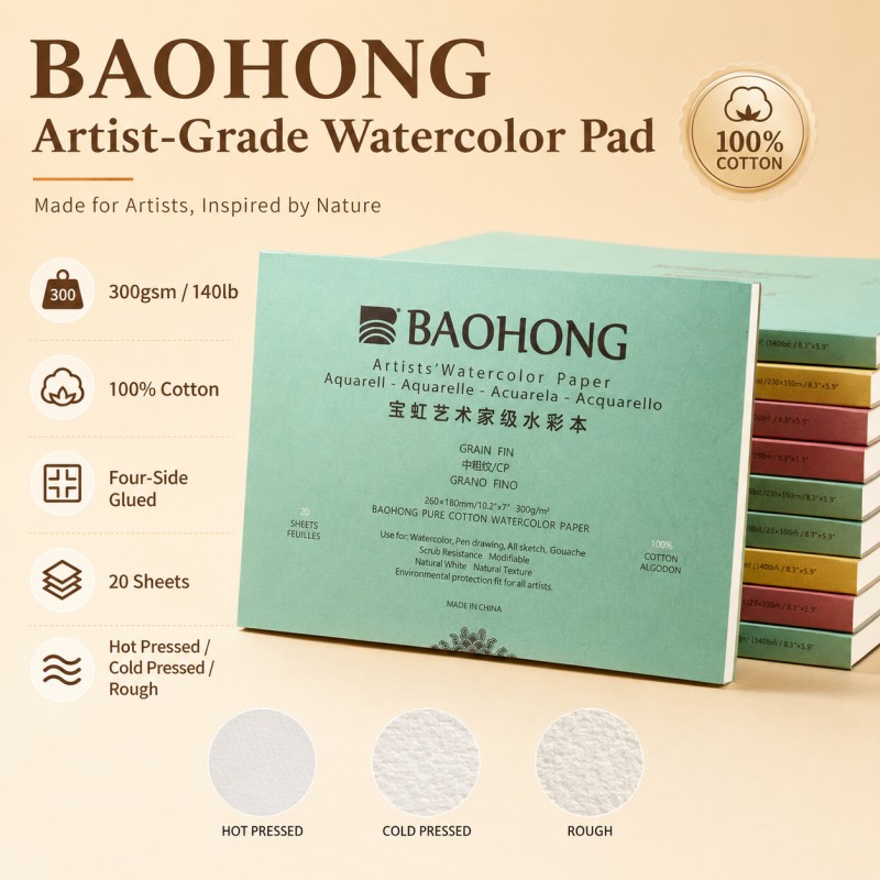 BaoHong Artist Grade Watercolo - Photography Architecture ulasan dan harga