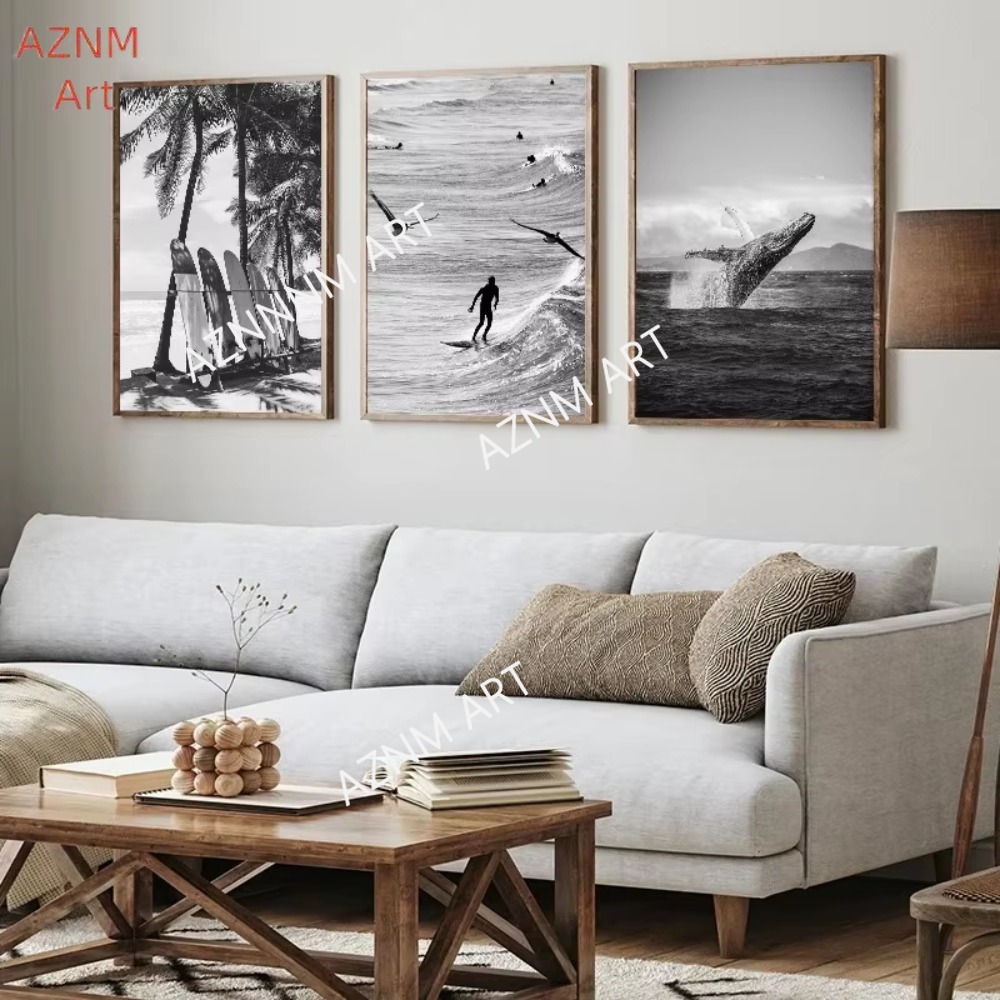 1PC ，Fine Surfing Black and Wh - Photography Black And White ulasan dan harga