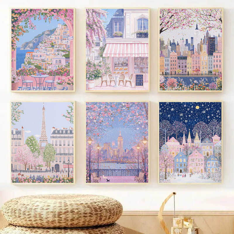 1pc Modern Cityscape Travel Mu - Photography Architecture ulasan dan harga