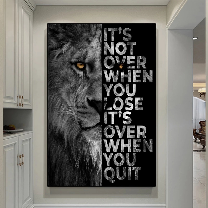 Wild Lion Letter Motivational  - Photography Types ulasan dan harga
