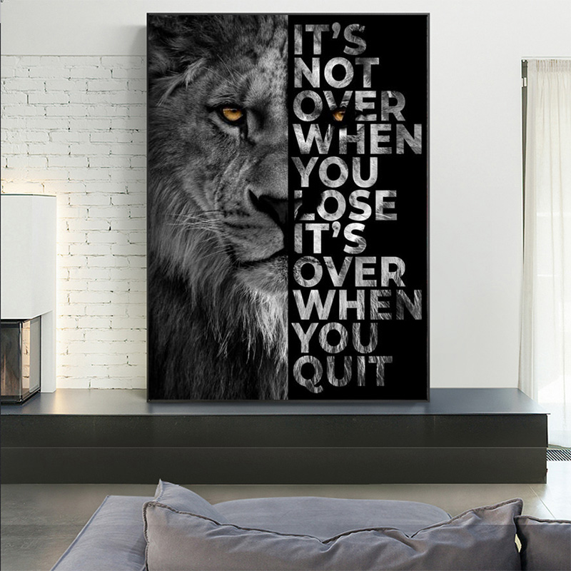Wild Lion Letter Motivational  - Photography Types ulasan dan harga