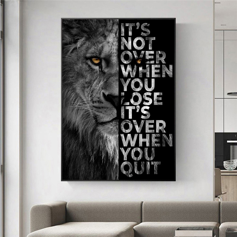 Wild Lion Letter Motivational  - Photography Types ulasan dan harga