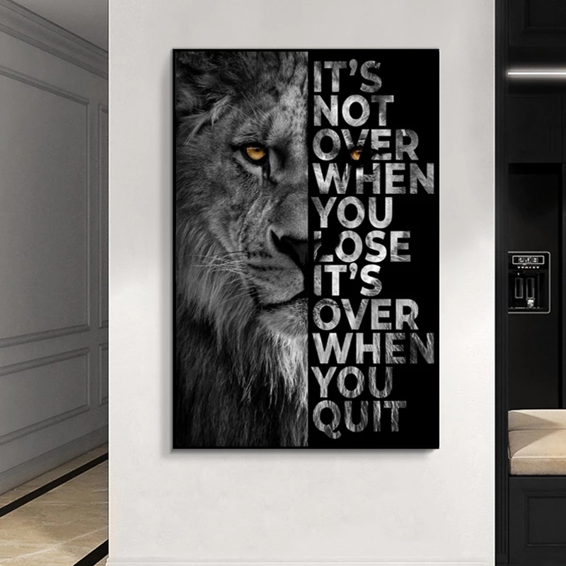 Wild Lion Letter Motivational  - Photography Types ulasan dan harga