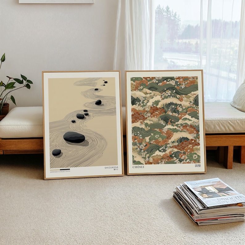 2pcs Japandi Zen Canvas Wall A - Photography Types ulasan dan harga