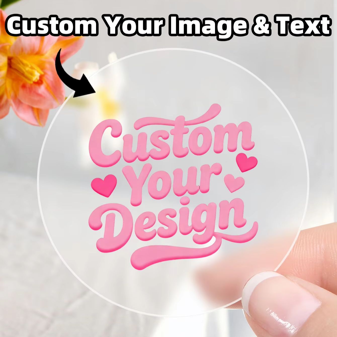 1-90PCS Custom Round Clear Sti - Photography Types ulasan dan harga