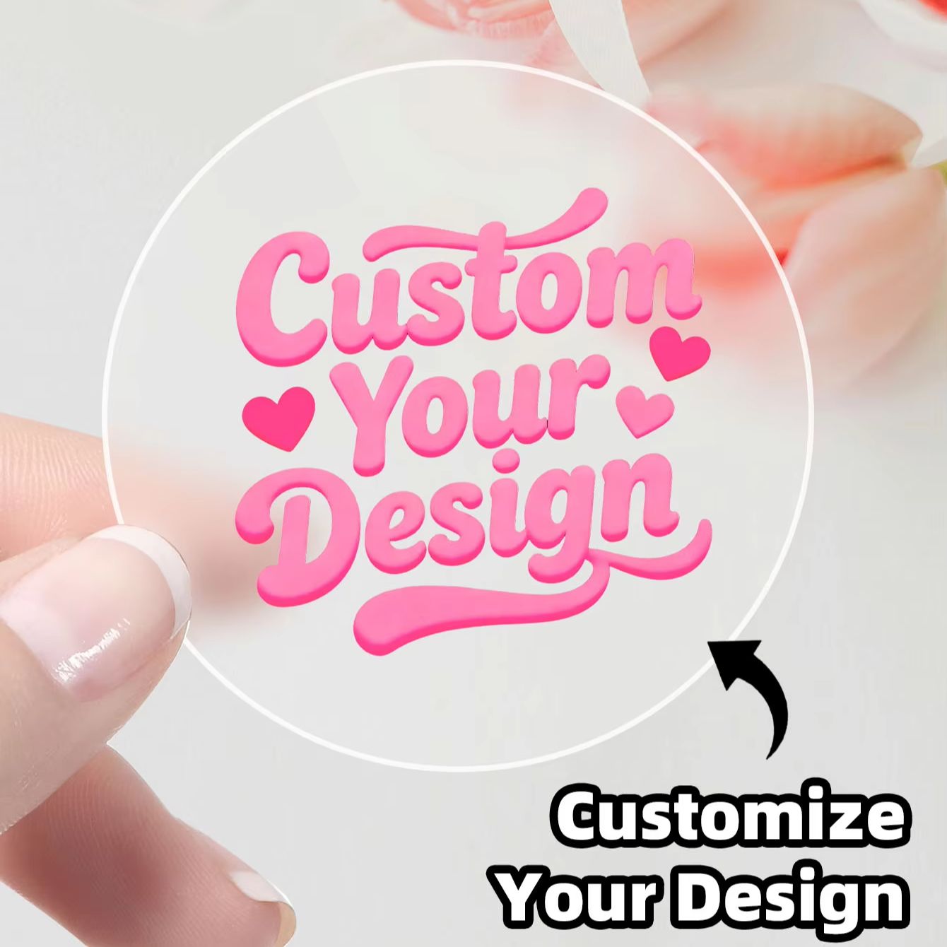1-90PCS Custom Round Clear Sti - Photography Types ulasan dan harga
