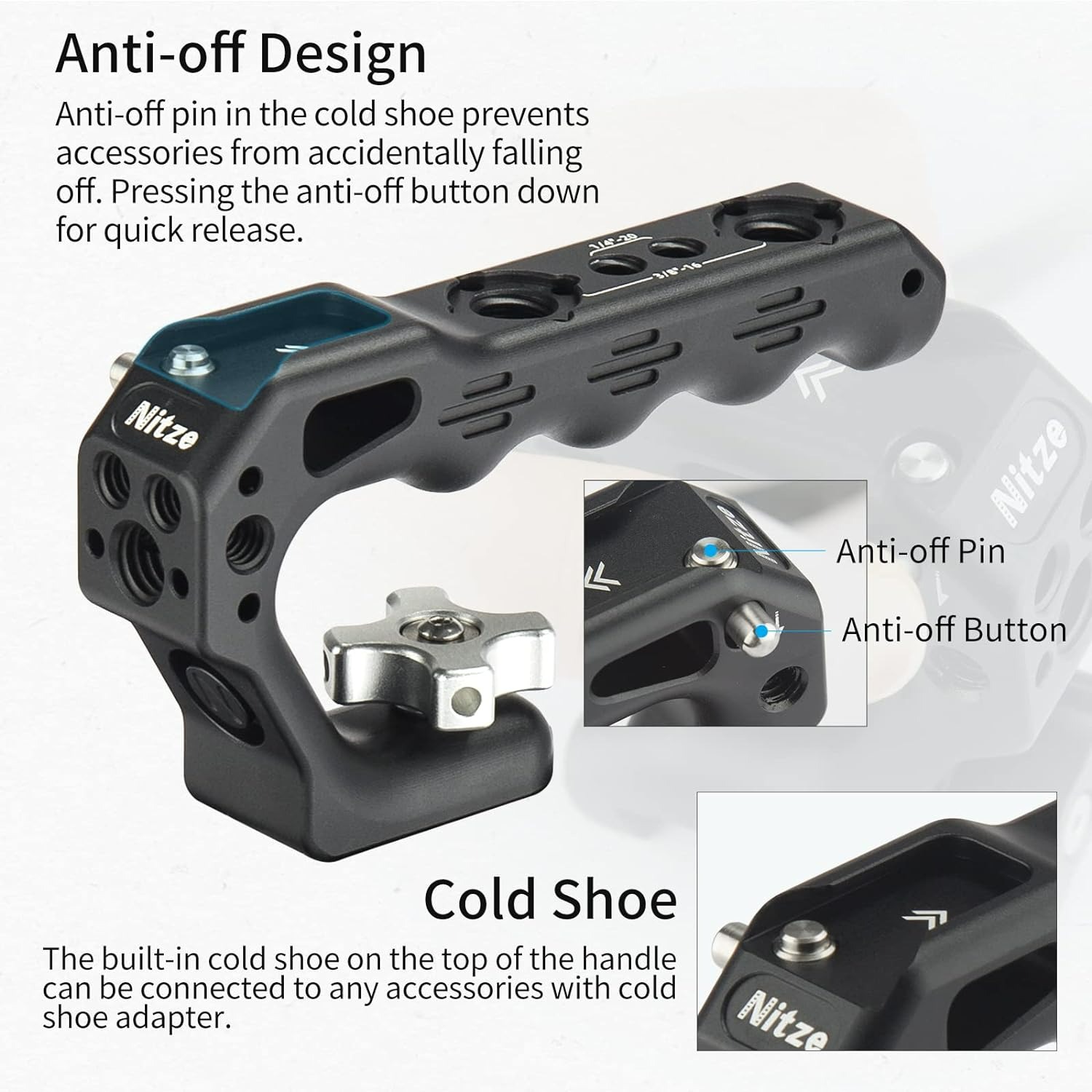 Nitze Lil Stinger II Handle Co - Camera Cold Shoe ulasan dan harga