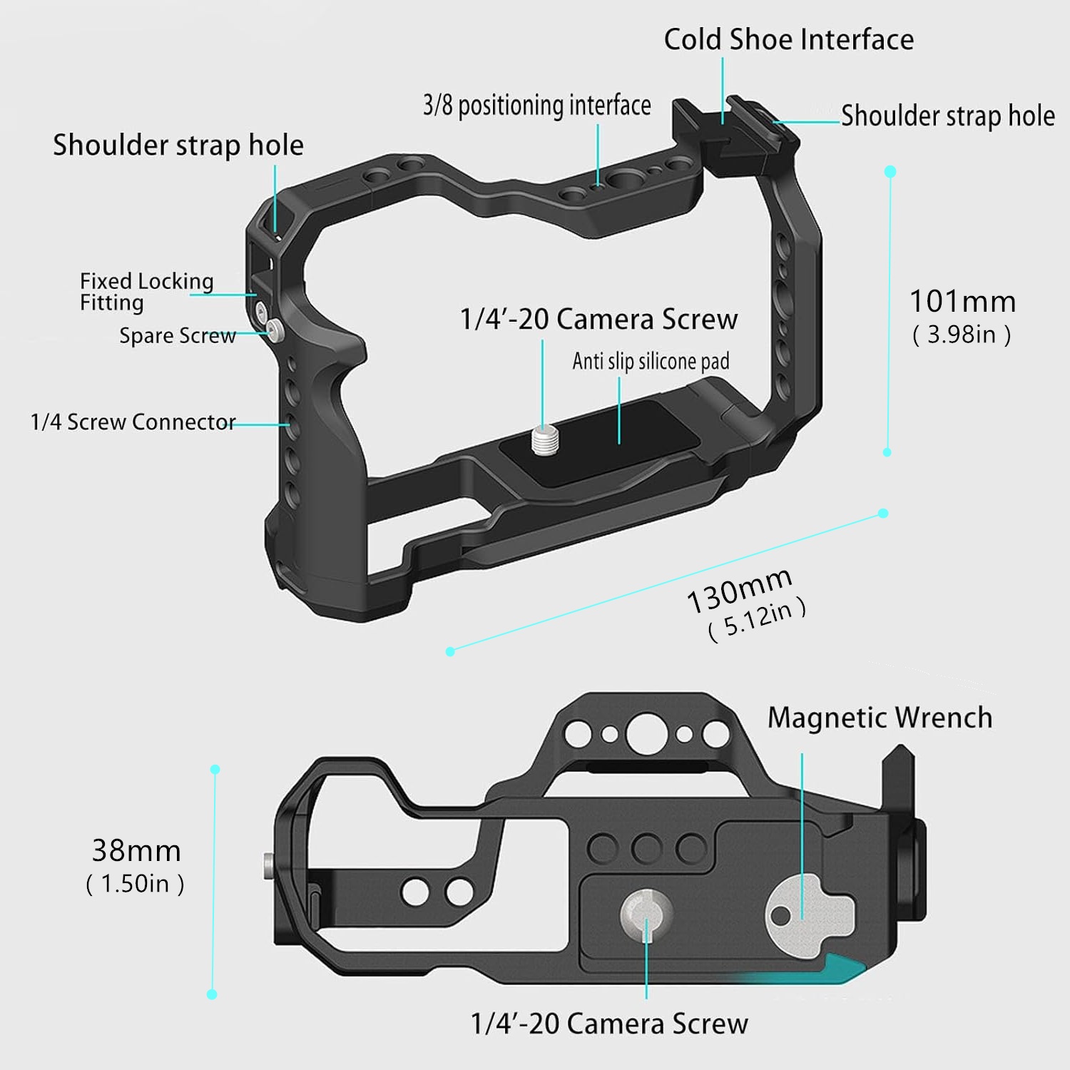 R50 Camera Cage for Canon EOS  - Camera Cold Shoe ulasan dan harga