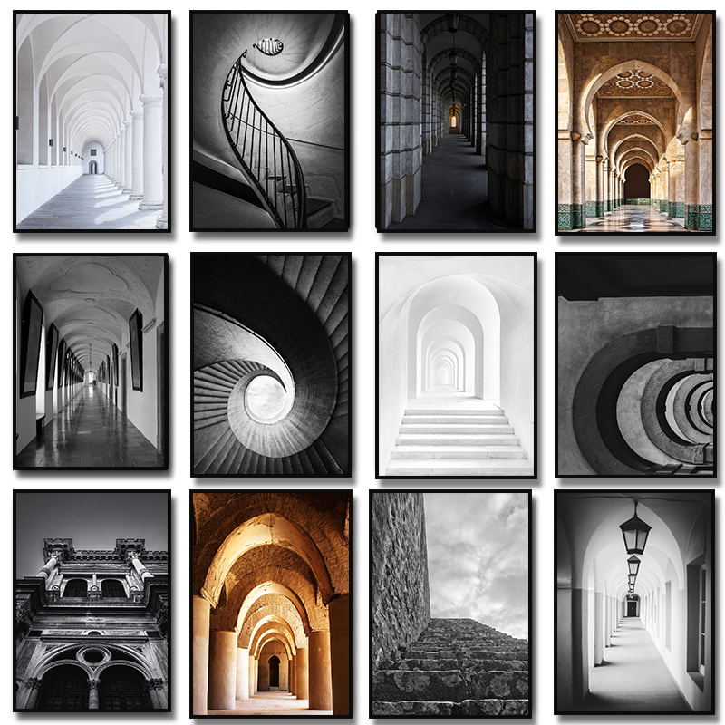 Modern Abstract Black and Whit - Photography Architecture ulasan dan harga