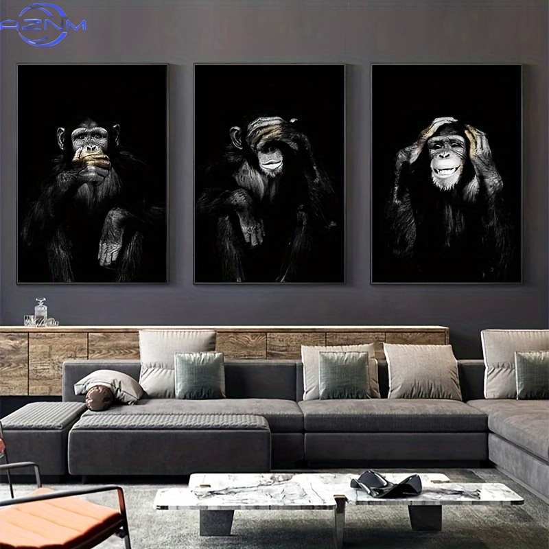 3pcs/set Big Size Unframed Ret - Photography Black And White ulasan dan harga